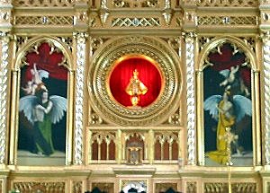 The altar of Sto. Nio Church in Tacloban City