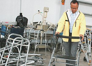 Governor Ben Evardone inspects medical equipments