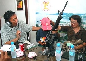 Rescued NPA child courier in Samar