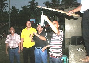 Eastern Samar governor Ben Evardone energizing brgy Malobago