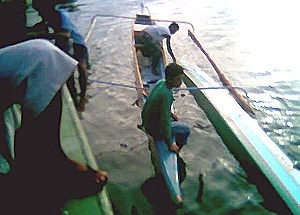 Rescued fisherman from Samar due to typhoon Feria