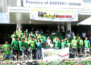 Fun Bike on global warming in Eastern Samar