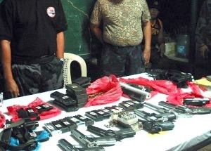 Confiscated loose firearms by PNP