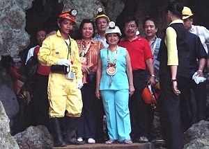 President Arroyo at the Sohoton Cave in Basey, Samar