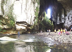 Sohoton Natural Bridge National Park in Basey, Samar