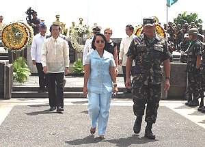 President Arroyo at the 65th Leyte Gulf Landing in Palo, Leyte