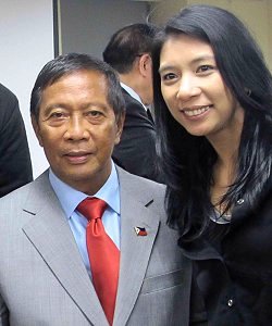 Jejomar Binay with Jasmine Lee