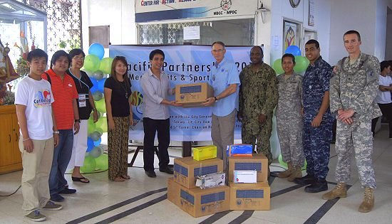 PP12 turn-over of medical kits to Catbalogan