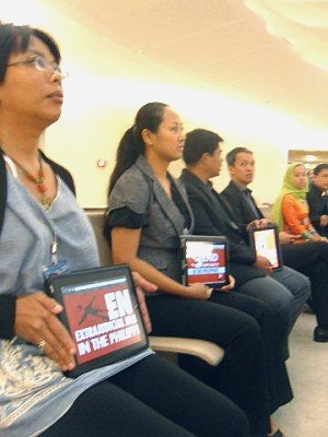 Philippine human rights delegation in Geneva