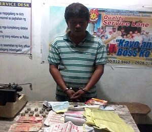 Illegal gambling suspect Jerry Malinao y Layog
