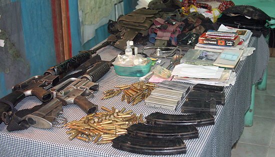 recovered firearms from NPA