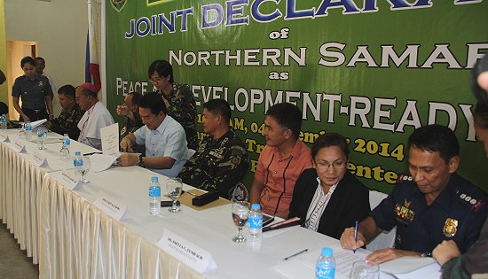 Joint Declaration of Northern Samar as Peace and Development Ready Province