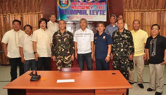 Palompon town declared insurgency free