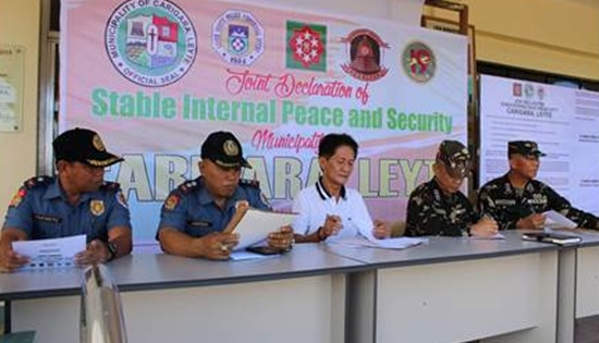 MOA signing declaring Carigara, Leyte as Stable Internal Peace and Security municipality