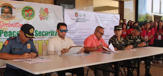 Ceremonial signing of the Joint Declaration of Stable Internal Peace and Security Ormoc City