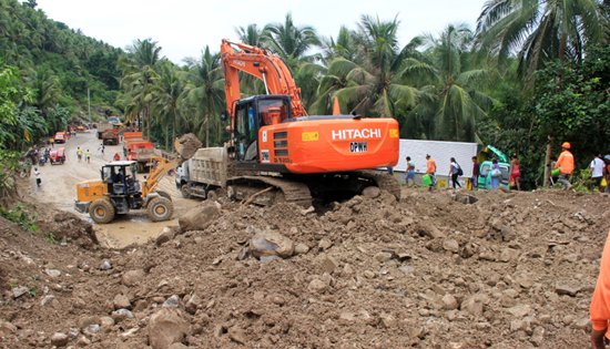 Calbayog-Allen road landslide