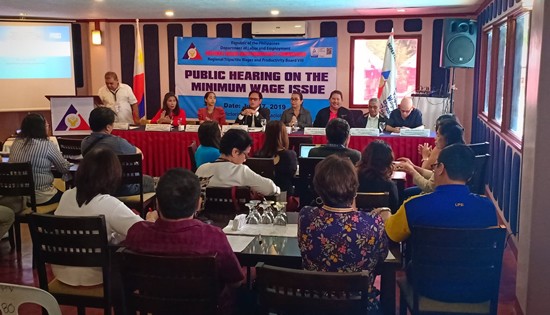 Public hearing on minimum wage