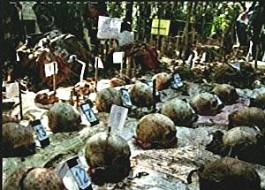 Remains of the mass grave in Inopacan, Leyte