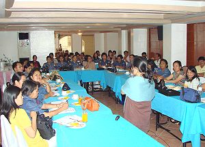 Participants of the anti-trafficking meeting in Tacloban