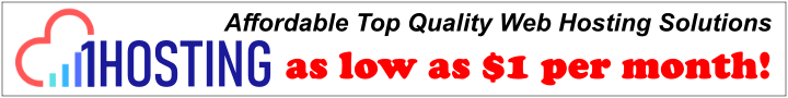 Web Hosting as low as $1 per month