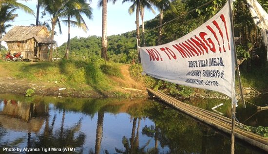 No to Mining barricade in Lake Bito