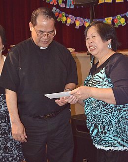 Msgr. Montero with Glenda Dizon