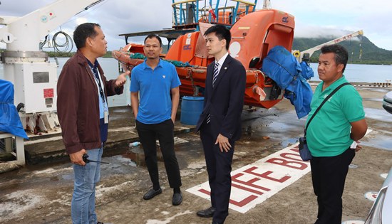 Second Secretary Matsushige Tomoaki of the Embassy of Japan at the NMP facility