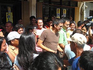 Senator Escudero during his campaign sortie in Catbalogan