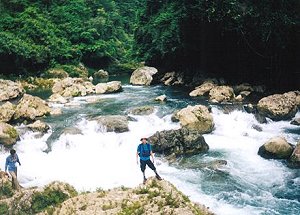 Blanca Aurora river in San Jorge, Samar