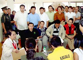 PGMA at DZR airport in Tacloban